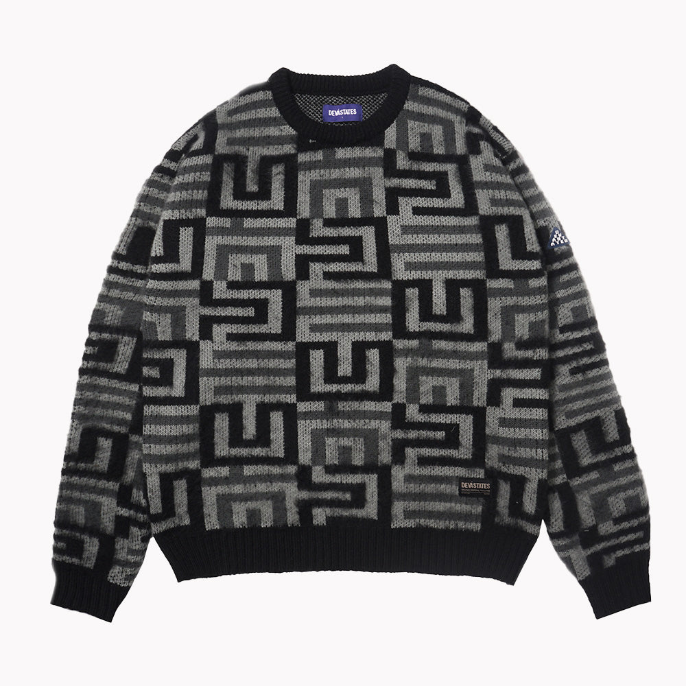 MAZE Brushed Knitted Sweater [Dark Grey]
