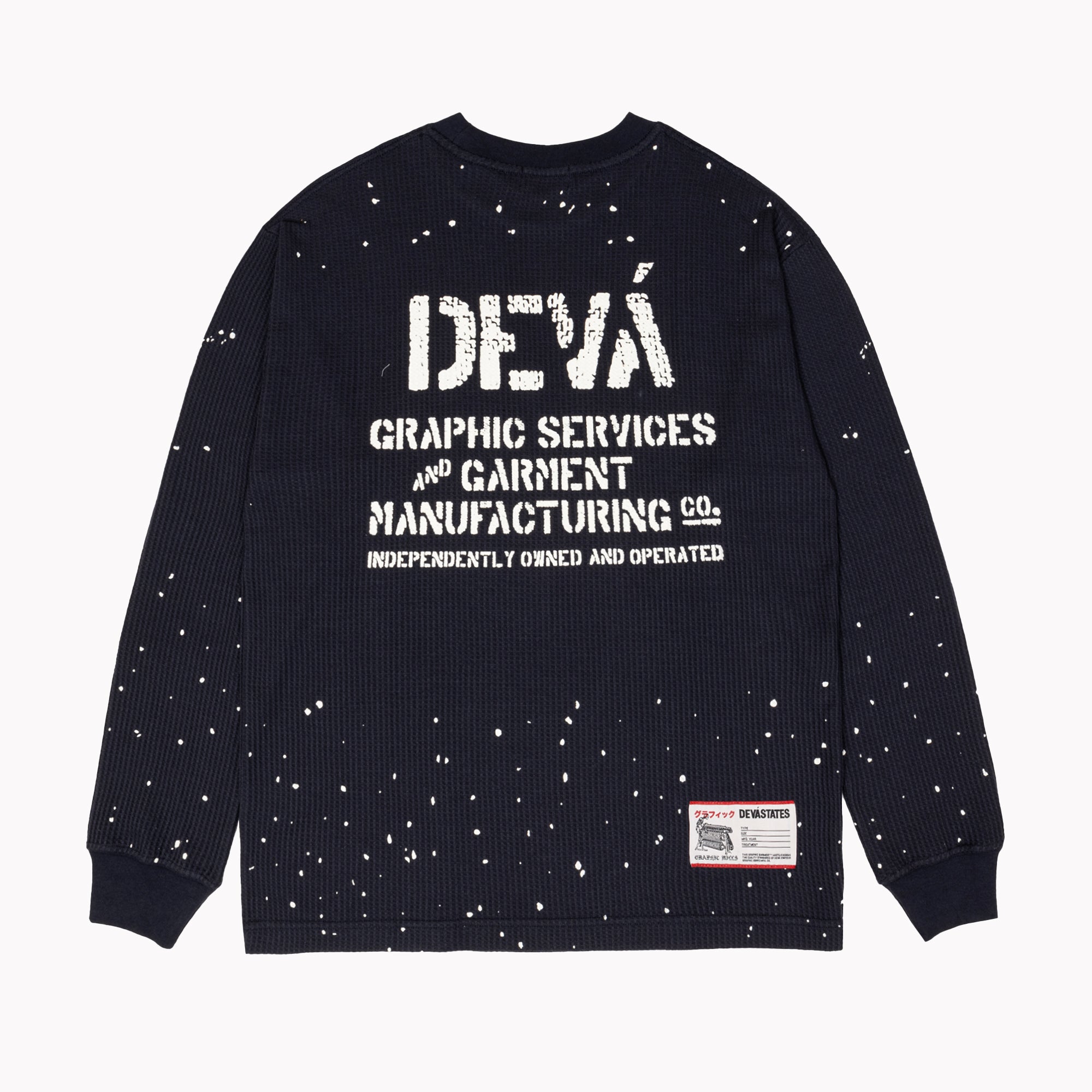 SPLATS Crewneck Waffle [Navy Blue] – DEVÁ STATES