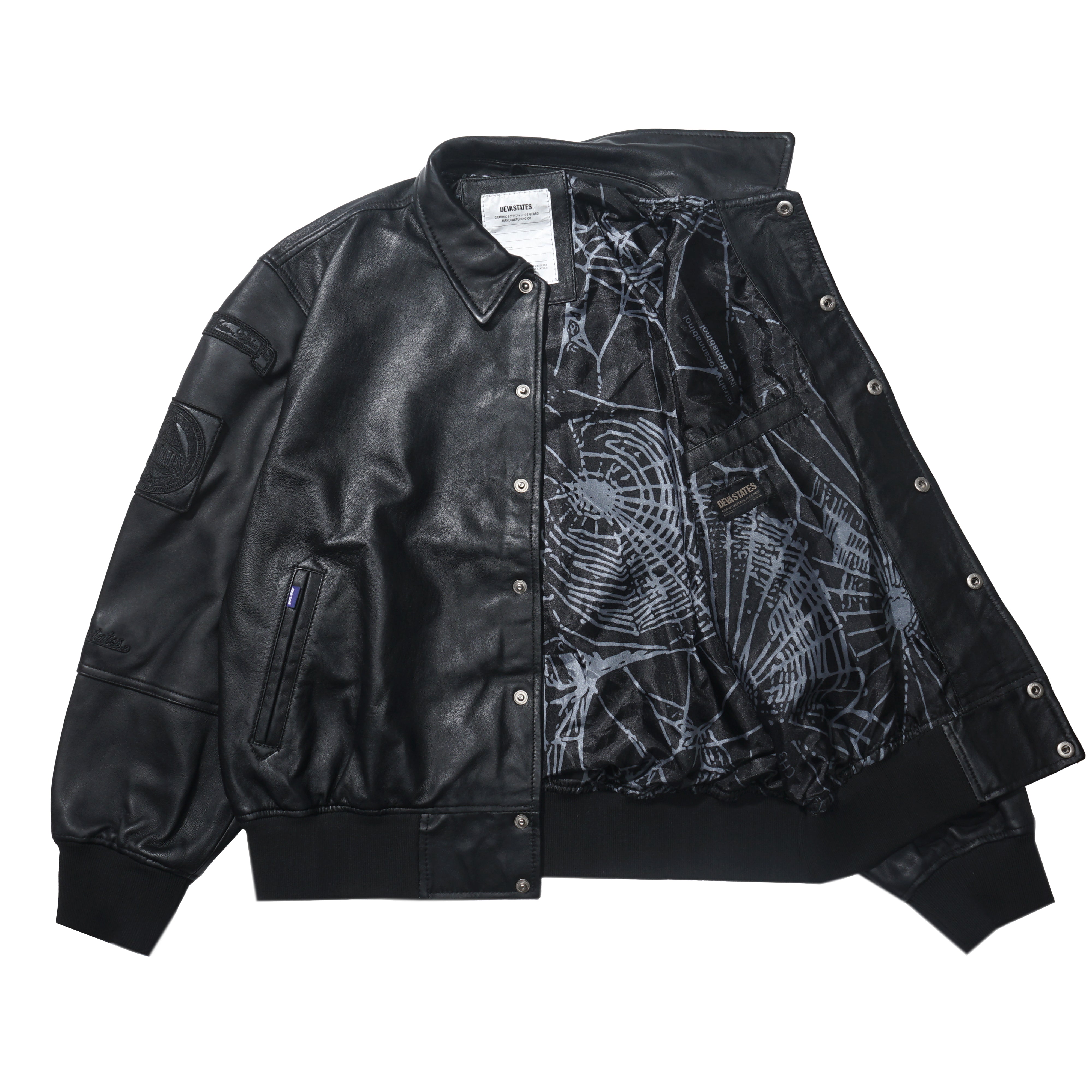 ACE Leather Flight Jacket [Black]