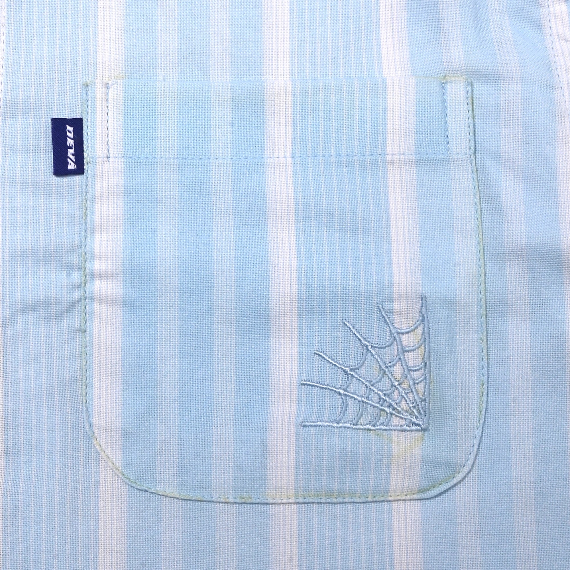 RIVIERA L/S Stripped Buttoned Up Shirt [Light Blue]