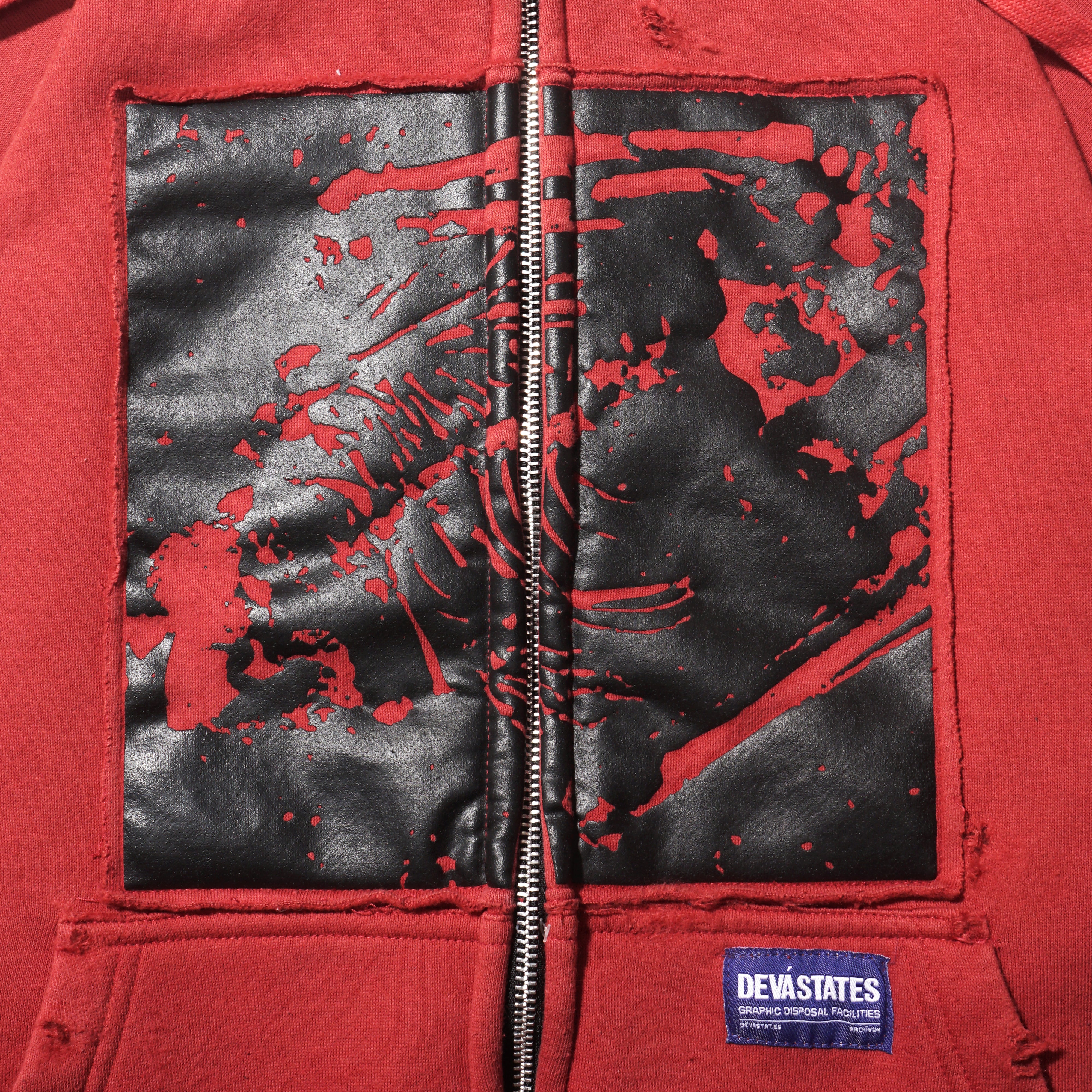AGONY Zip-Up Hoodie [Red]