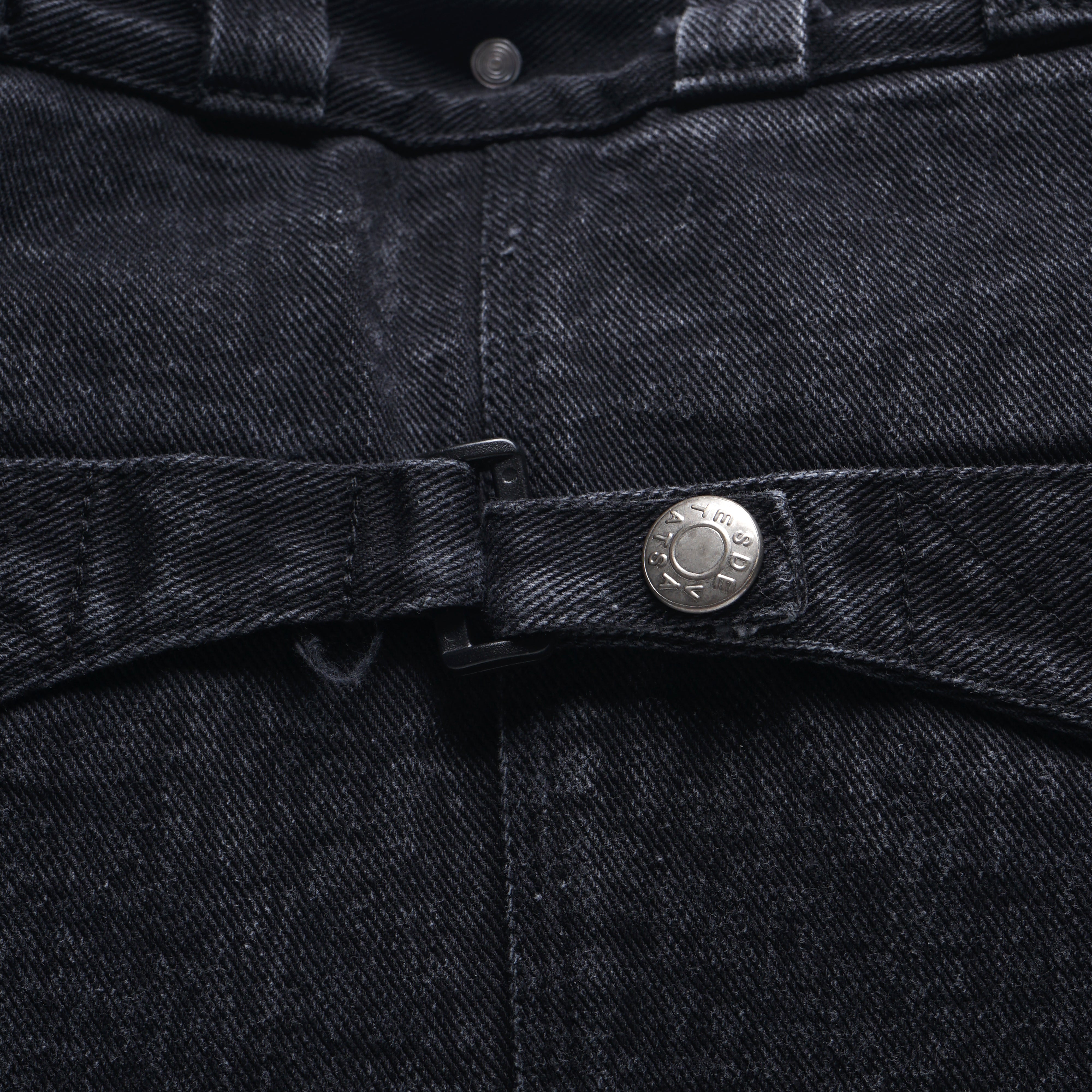 WASHED Denim Totebag [Black]