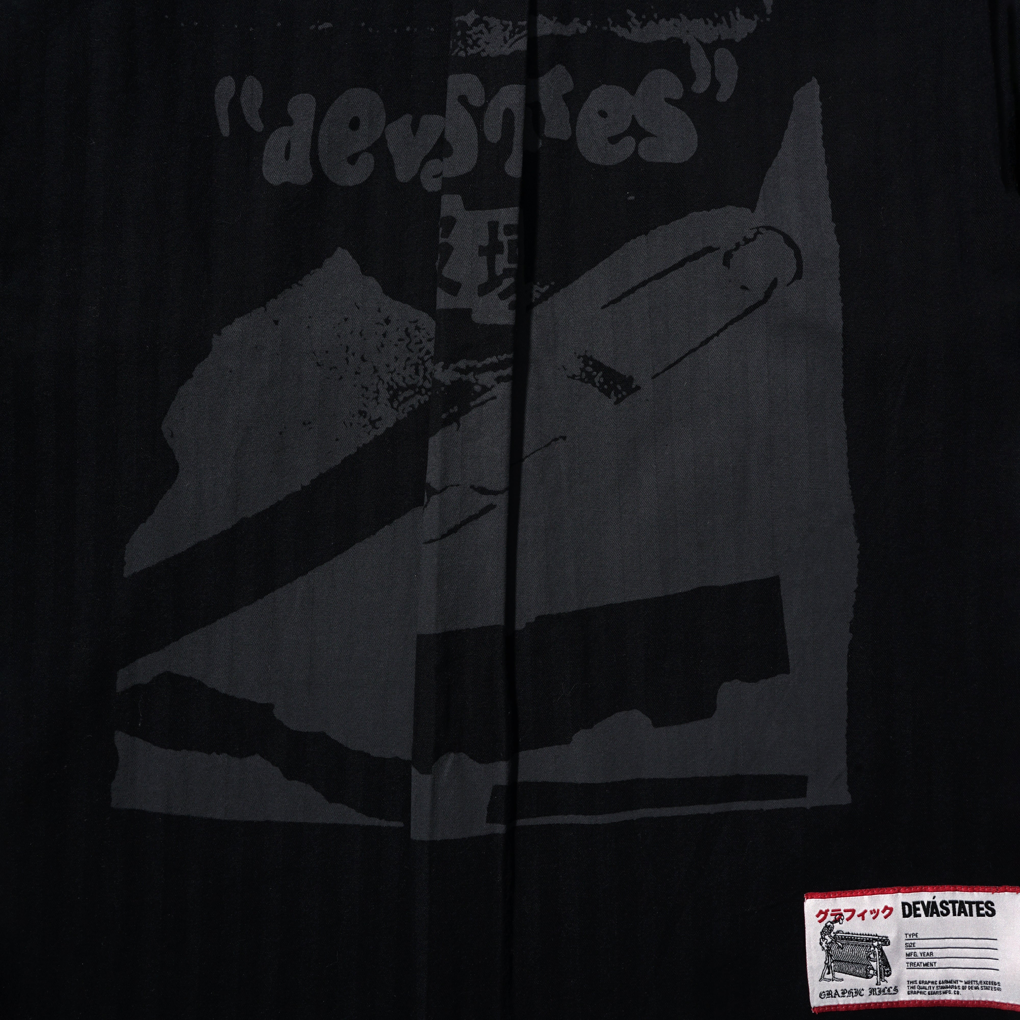 PINS Striped Denim Workshirt [Black]