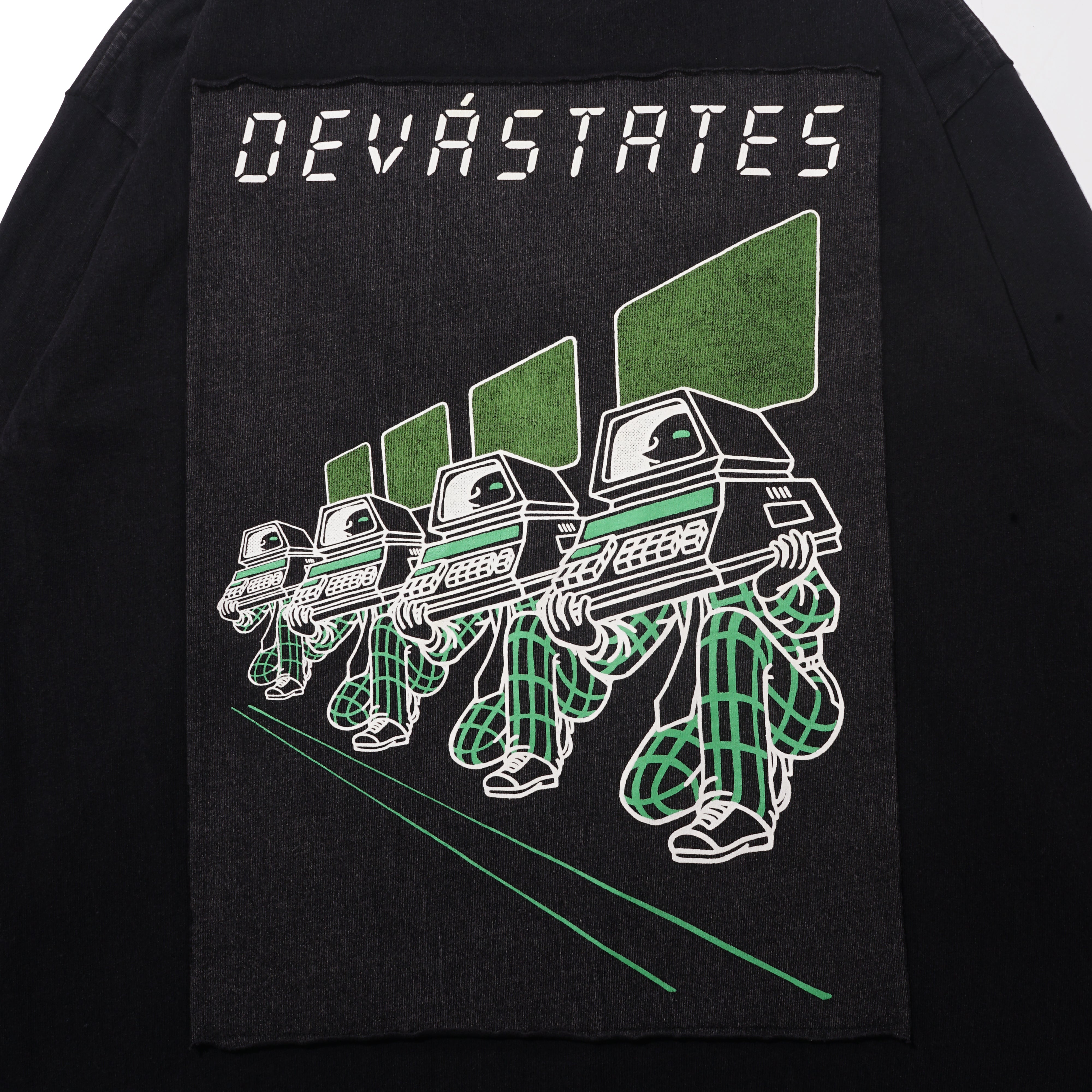 COMPUTE L/S GFX T-Shirt [Washed Black]
