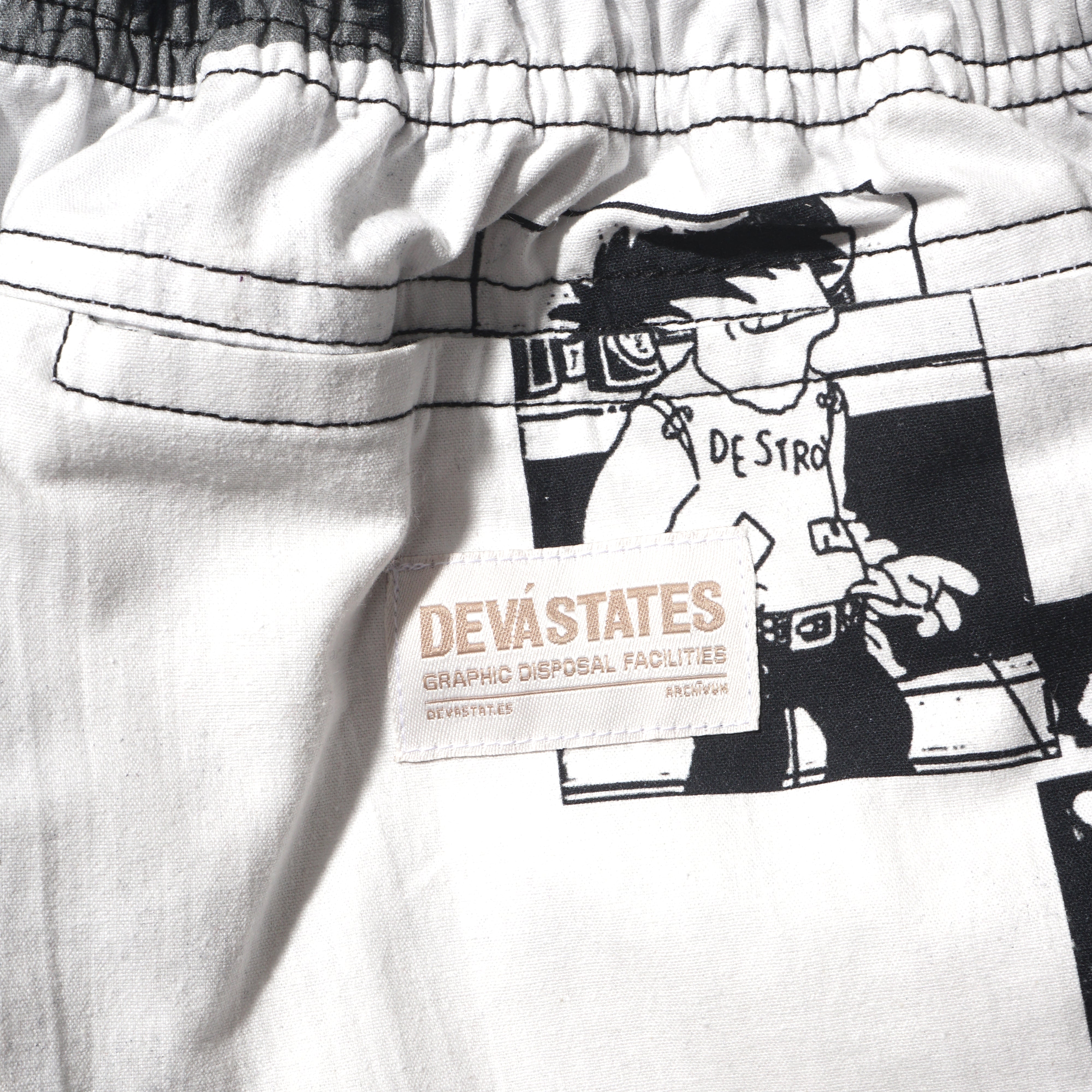 FILTH Printed Easy Pants [White]