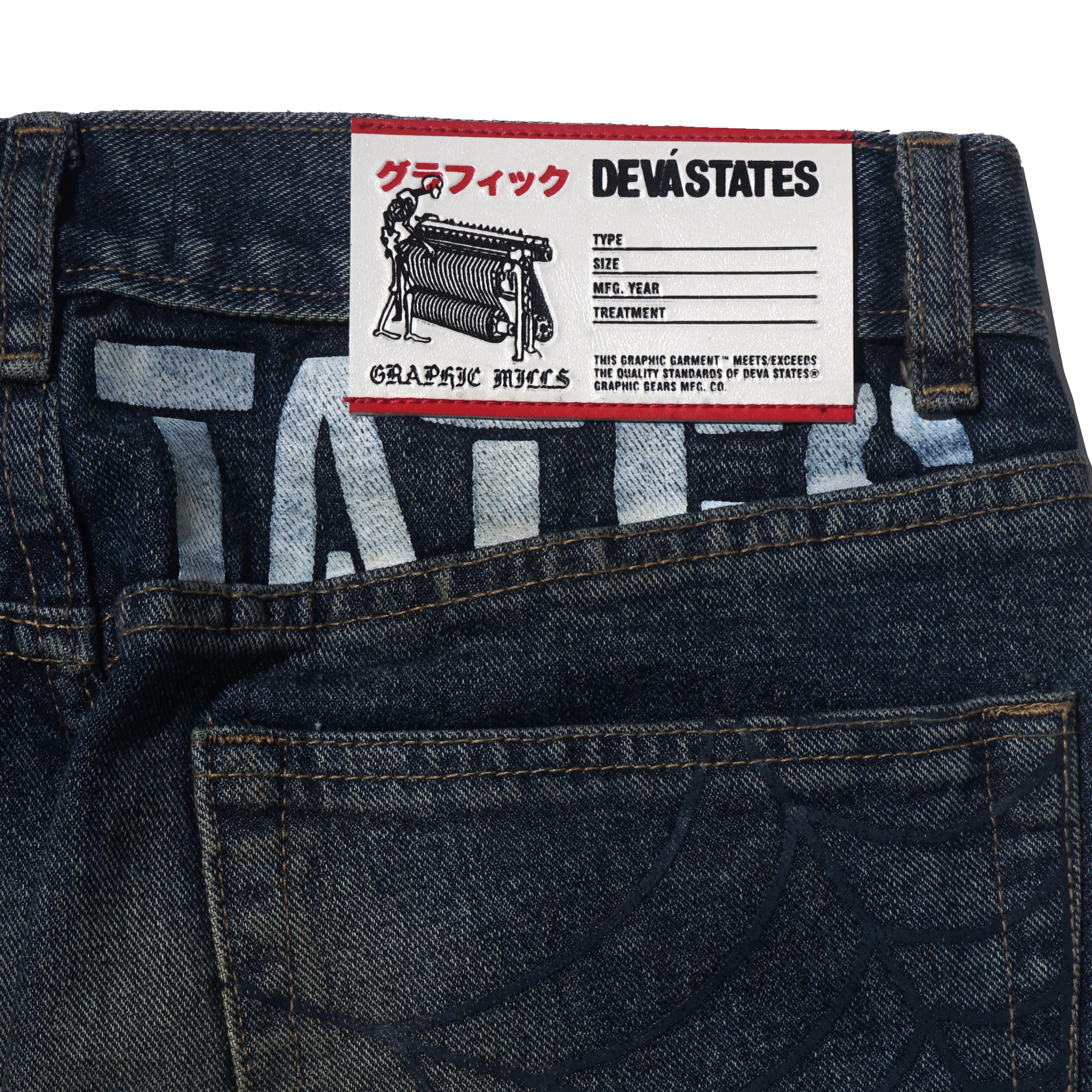 GRIT Dirty Wash Denim Pants [Washed Blue]