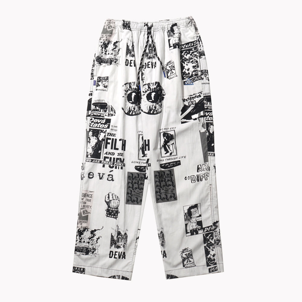FILTH Printed Easy Pants [White]