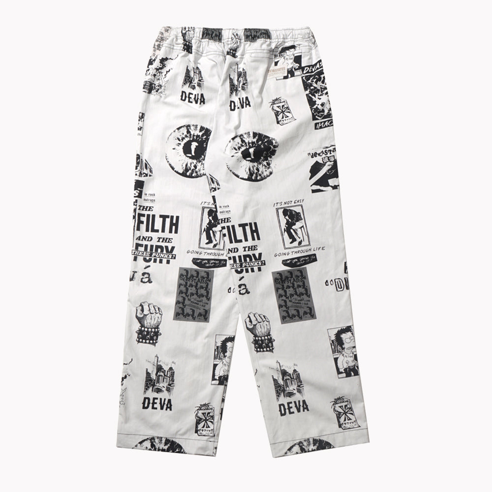 FILTH Printed Easy Pants [White]