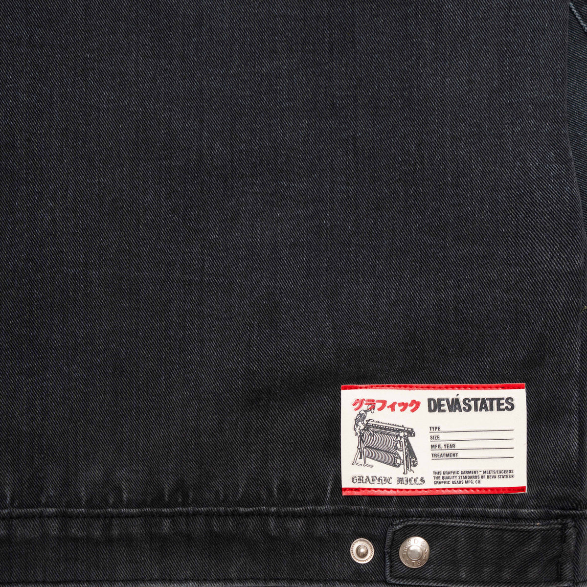 GRUNT Denim Work Jacket [Washed Black]