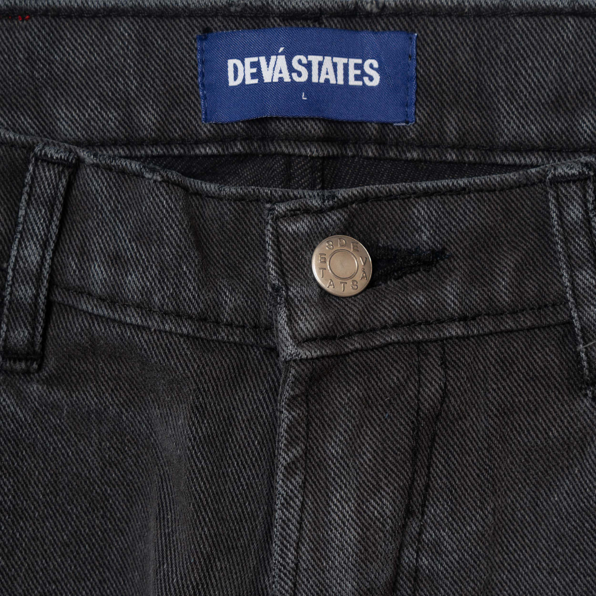 PINS Carpenter Denim Pants [Washed Black]