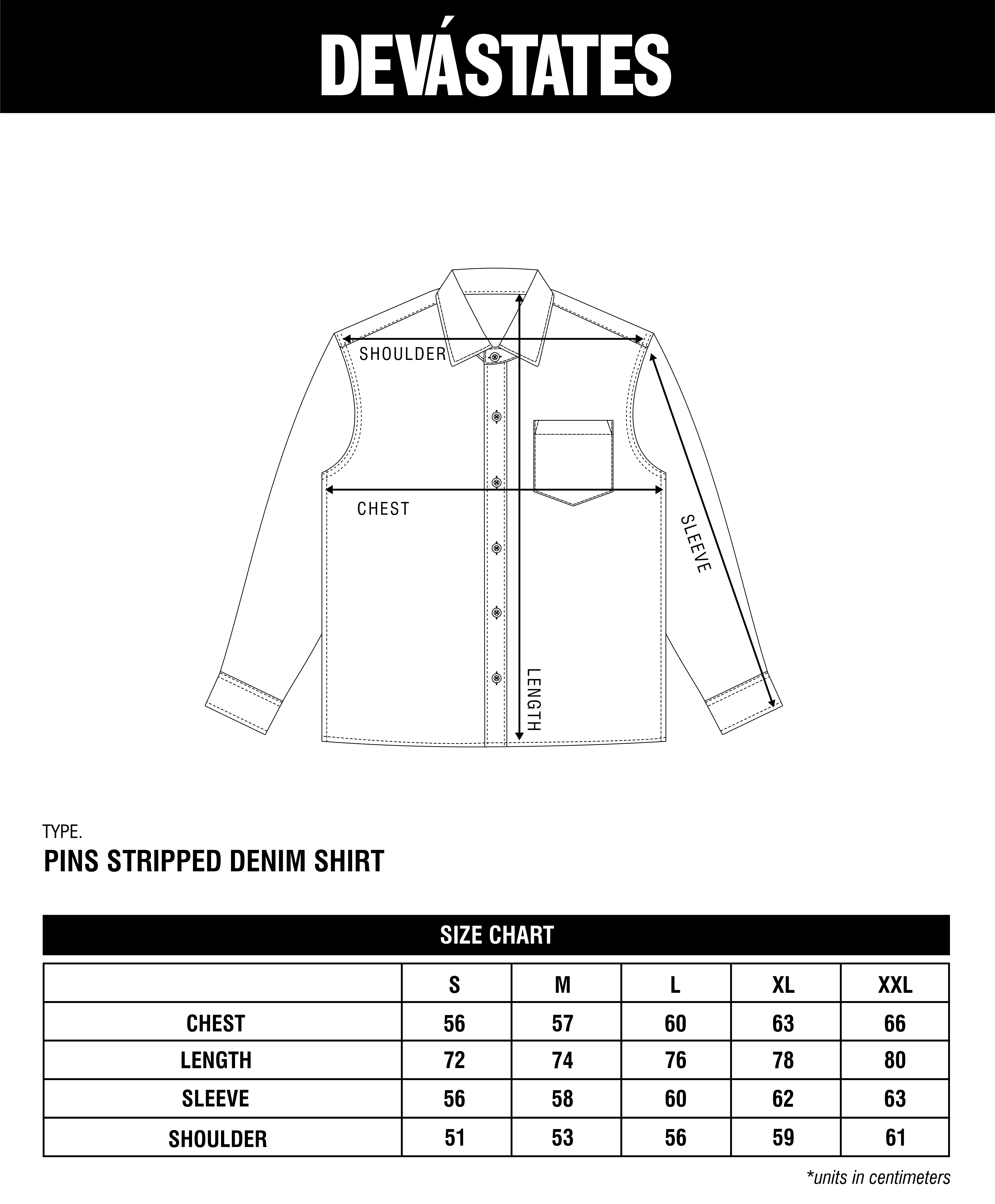 PINS Striped Denim Workshirt [Black]